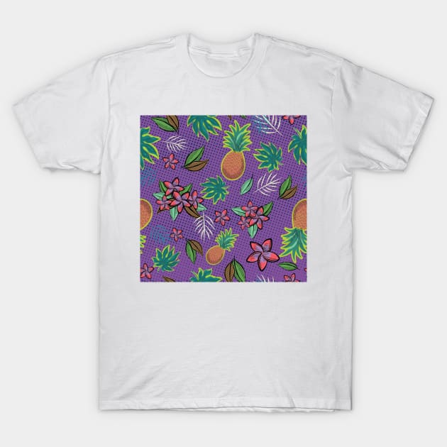 Meet Me At The Beach - Purple T-Shirt by SWON Design